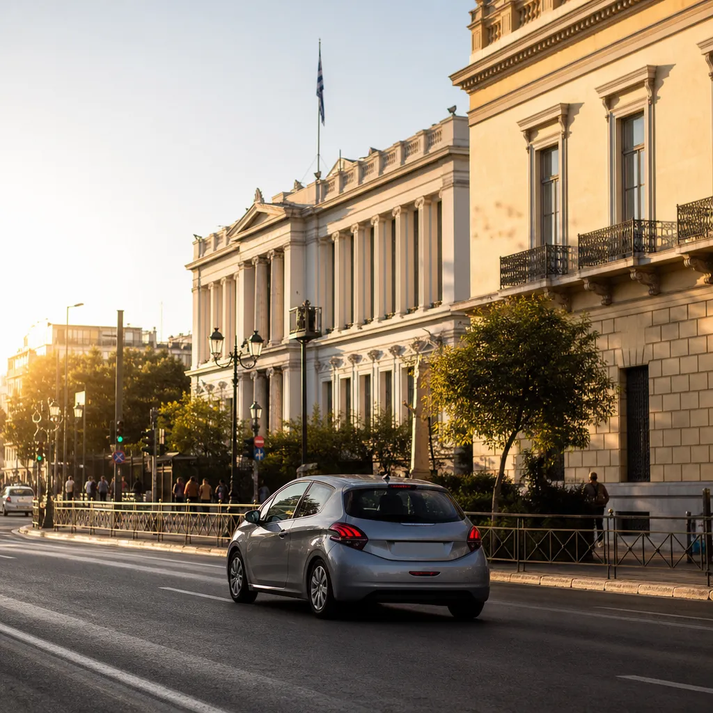 Compact rental car in the centre of Athens near Syntagma
