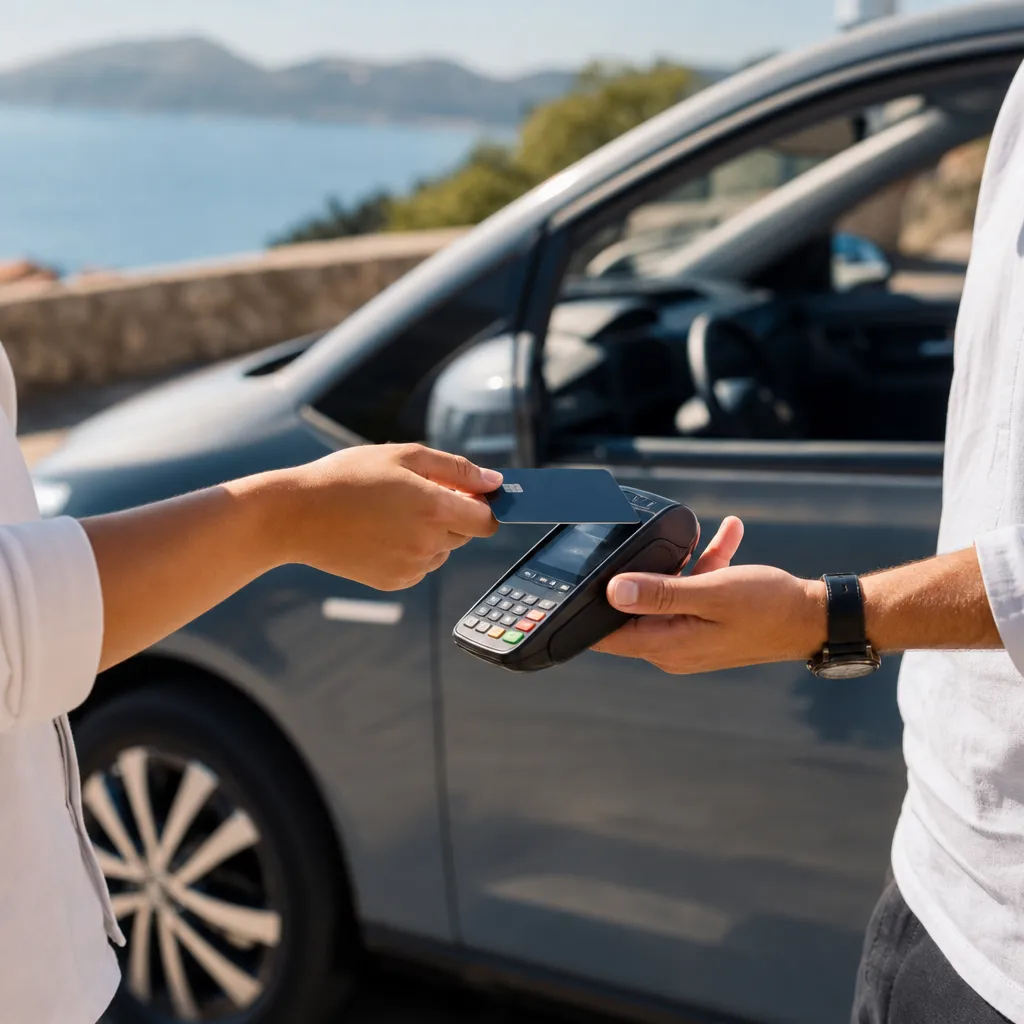 Paying for a rental car with a debit card, no credit card block