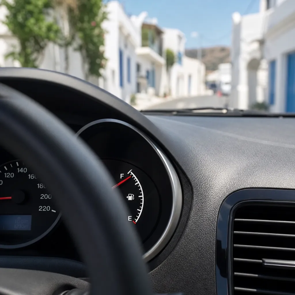 Full fuel tank at handover in an economy rental car